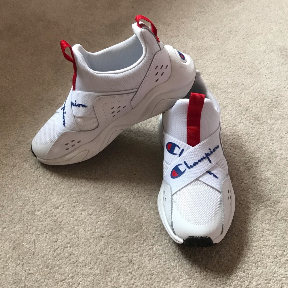 Champion White Pull On Sneaker